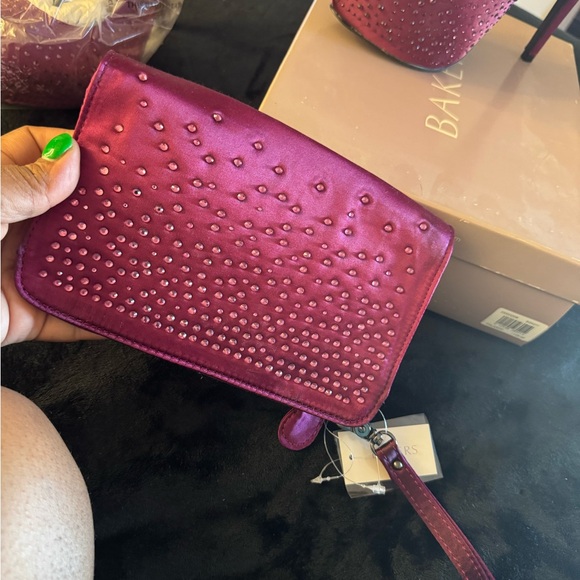 PALACE Burgundy Rhinestone Heels - Picture 6 of 9